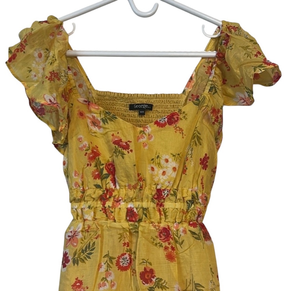 George Yellow Ruffle Dress - Picture 2 of 9